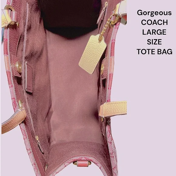 LARGE COACH DEMSEY TOTE EXCELLENT CONDITION & BEAUTIFUL COLOR-CROSSBODY TOTE - Picture 12 of 16